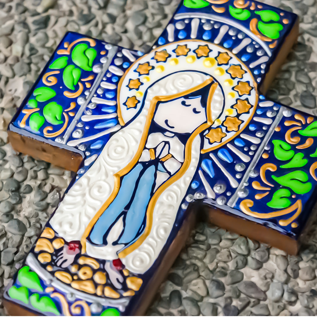 Lourdes (Grotto) - Desk Cross w/ Hook and Stand