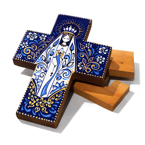 Lourdes (Pop Icon Style) - Desk Cross w/ Hook and Stand