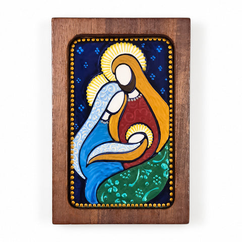Holy Family - Estampita w/ Stand