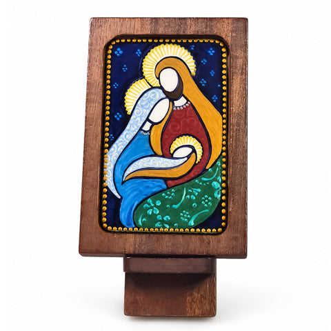 Holy Family - Estampita w/ Stand
