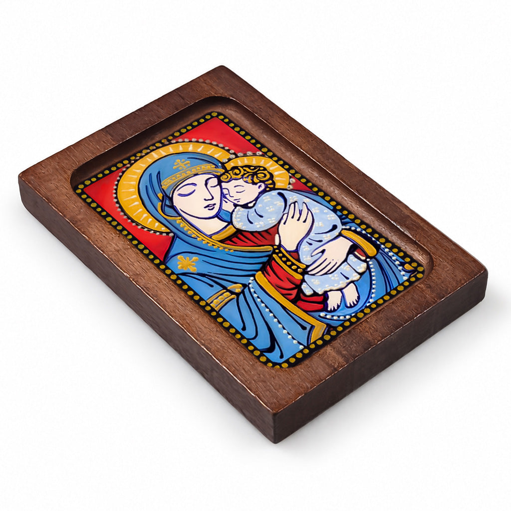 Mother and Child - Estampita w/ Stand