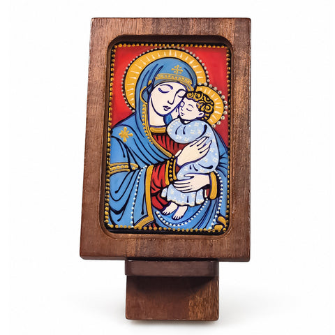 Mother and Child - Estampita w/ Stand