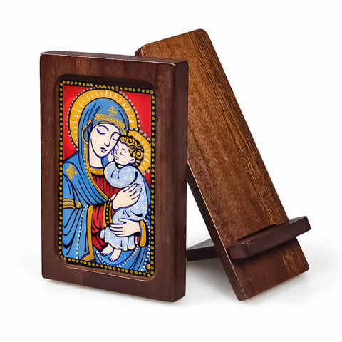 Mother and Child - Estampita w/ Stand