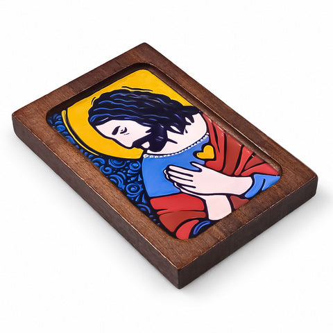 Sacred Heart of Jesus - Estampita w/ Stand